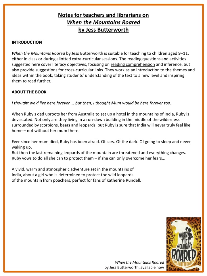 Teaching Guide for 