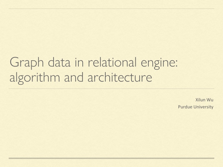 Challenges and Innovations in Relational Engine Algorithms