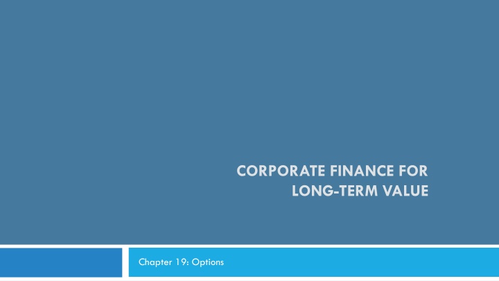 Financial Options: An Overview of Call Options in Corporate Finance