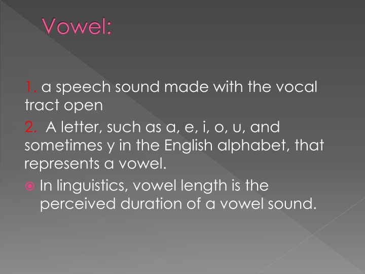 Vowels in English and Arabic