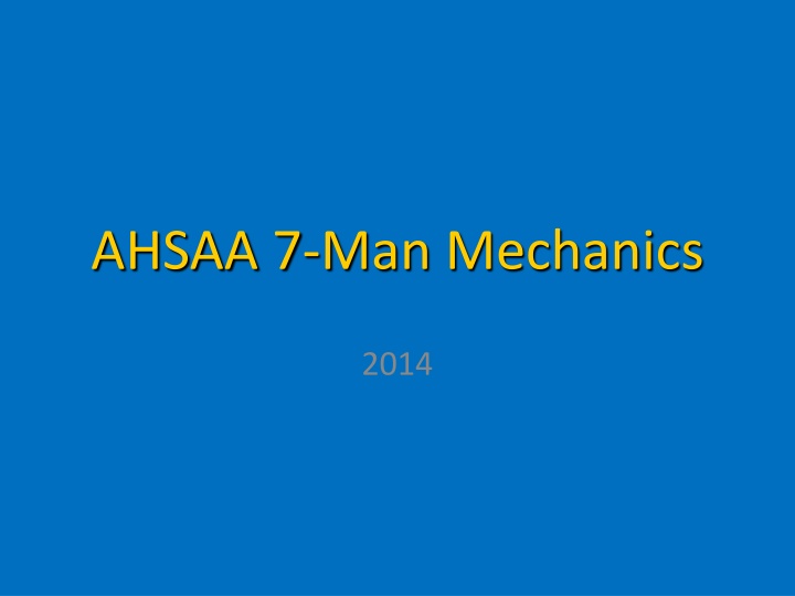 AHSAA 7-Man Mechanics for Football Referees