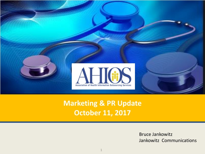 AHIOS Marketing & PR Strategy Update