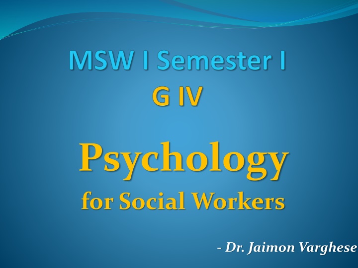 Human Behavior: Insights for Social Workers