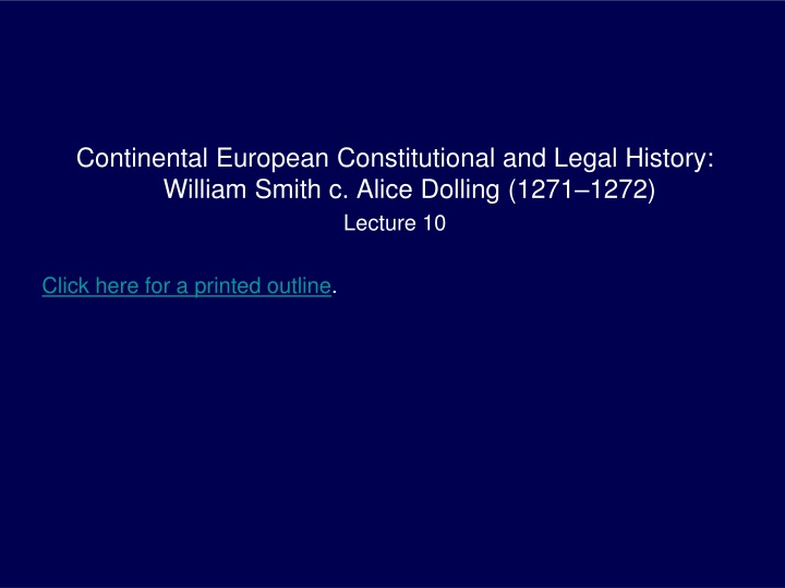 Examination of Processus in Salisbury: Dolling v. Smith (1271-1272)
