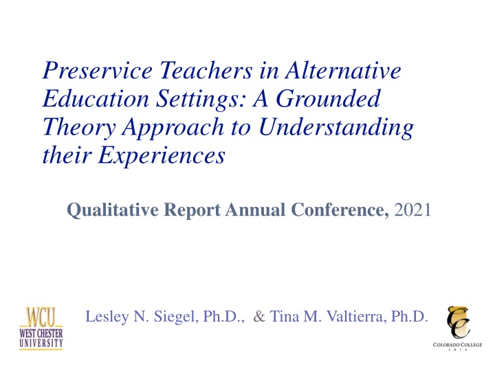 Preservice Teachers in Alternative Education Settings