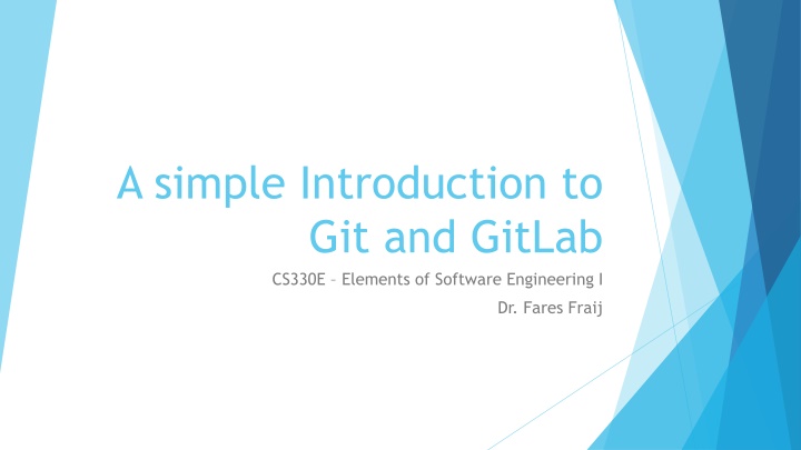 A Simple Introduction to Git and GitLab in Software Engineering