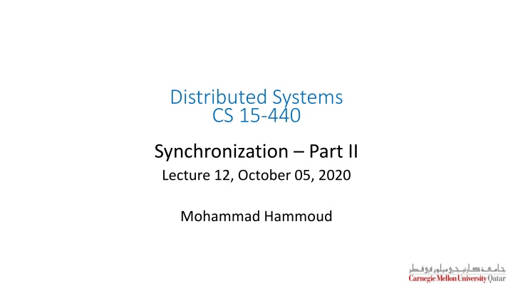 Network Time Protocol (NTP) for Clock Synchronization in Distributed Systems