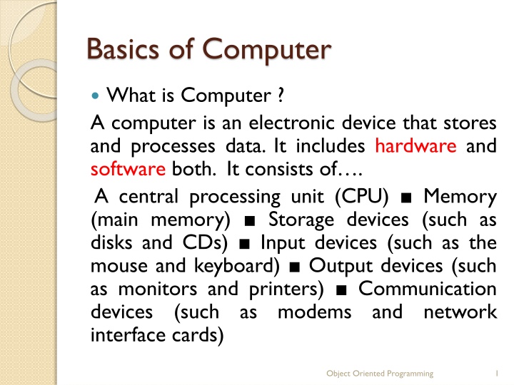 Basics of Computer Systems