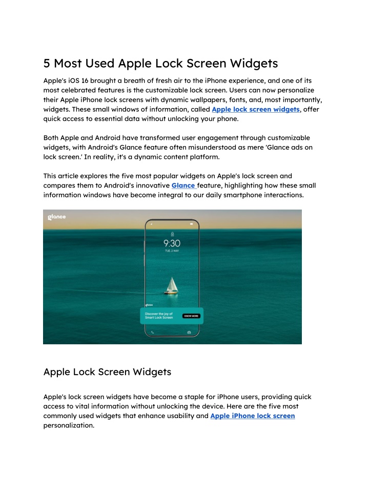 5 most used apple lock screen widgets n.w