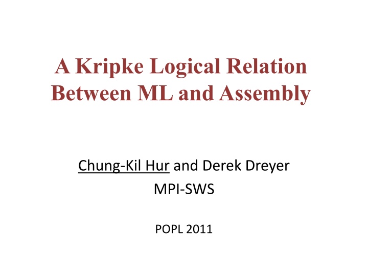Logical Relations in Programming Languages
