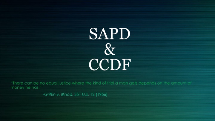 Ensuring Equal Justice through the SAPD and CCDF Programs in Idaho
