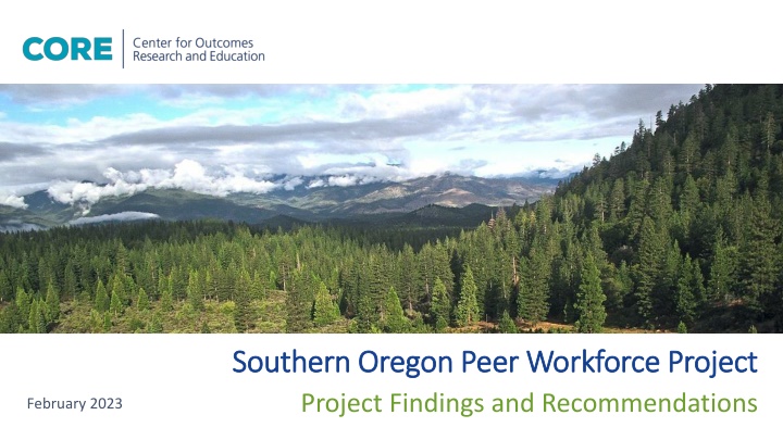 Southern Oregon Peer Workforce Project Findings and Recommendations