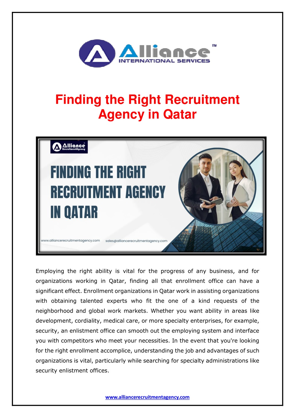 finding the right recruitment agency in qatar l.w