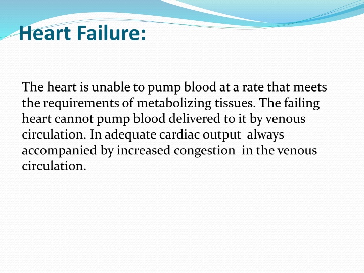 Heart Failure and Congenital Heart Diseases