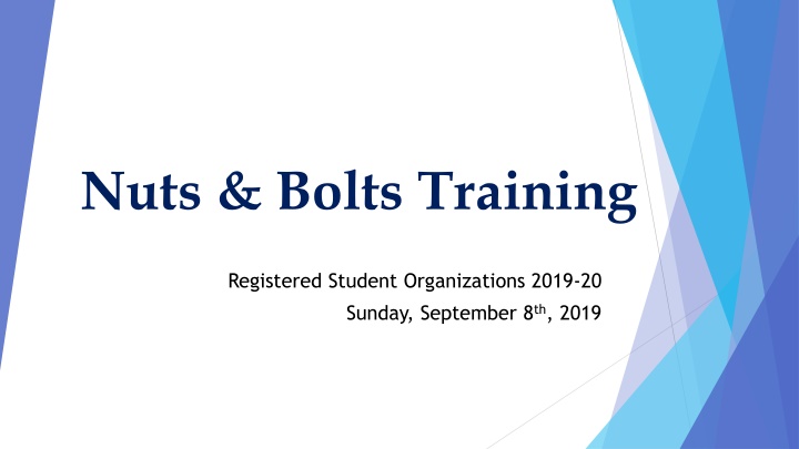 Campus Activities & Student Organizations Training Program 2019-20