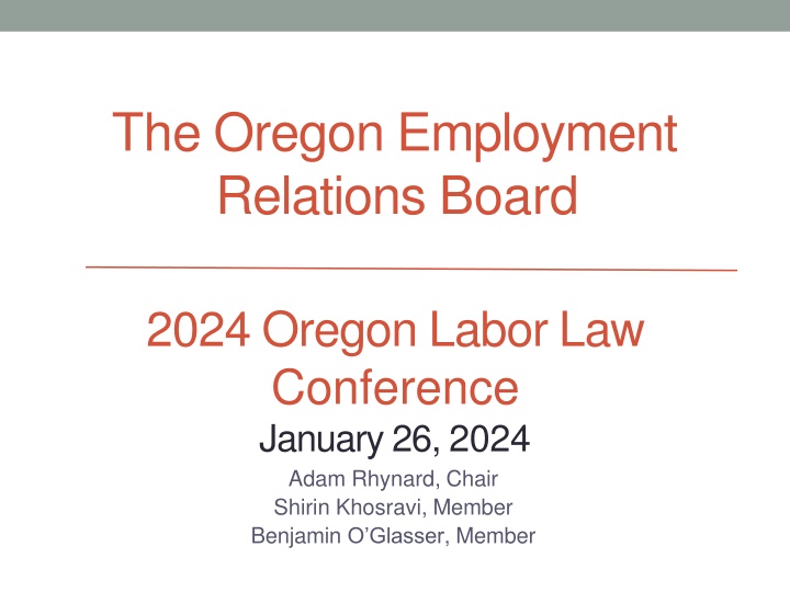 Overview of Oregon Employment Relations Board (ERB) and Its Jurisdiction