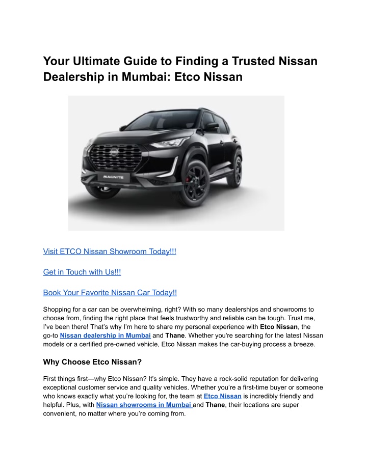 your ultimate guide to finding a trusted nissan n.w