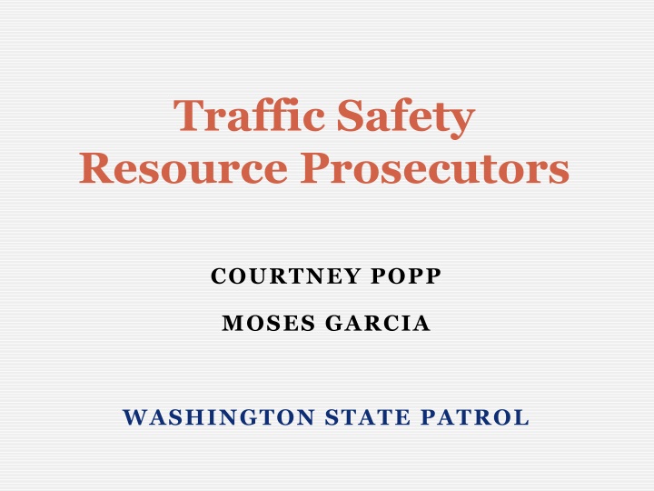 Enhancing Traffic Safety Through Prosecutor Partnerships