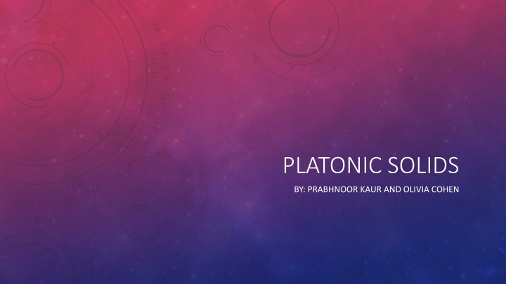 Platonic Solids: Shapes of Harmony and Elements