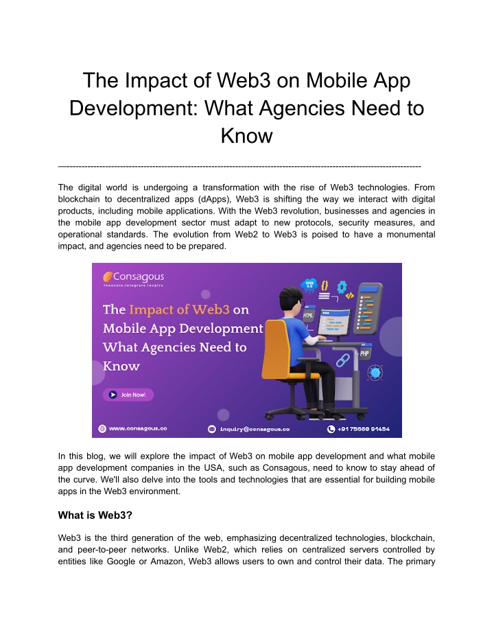 the impact of web3 on mobile app development what n.w