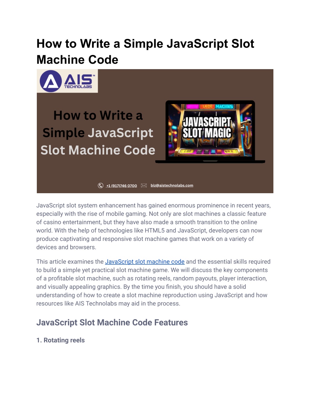 how to write a simple javascript slot machine code l.w