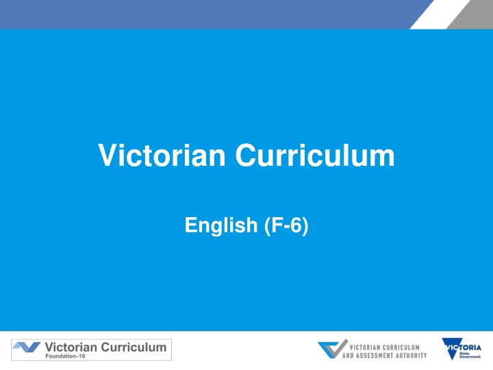 Victorian Curriculum English F-6 and F-10