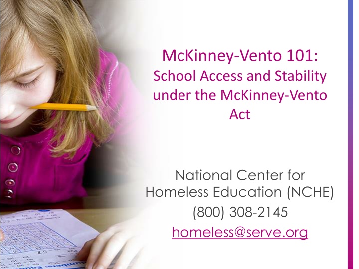 The McKinney-Vento Act: School Access and Stability