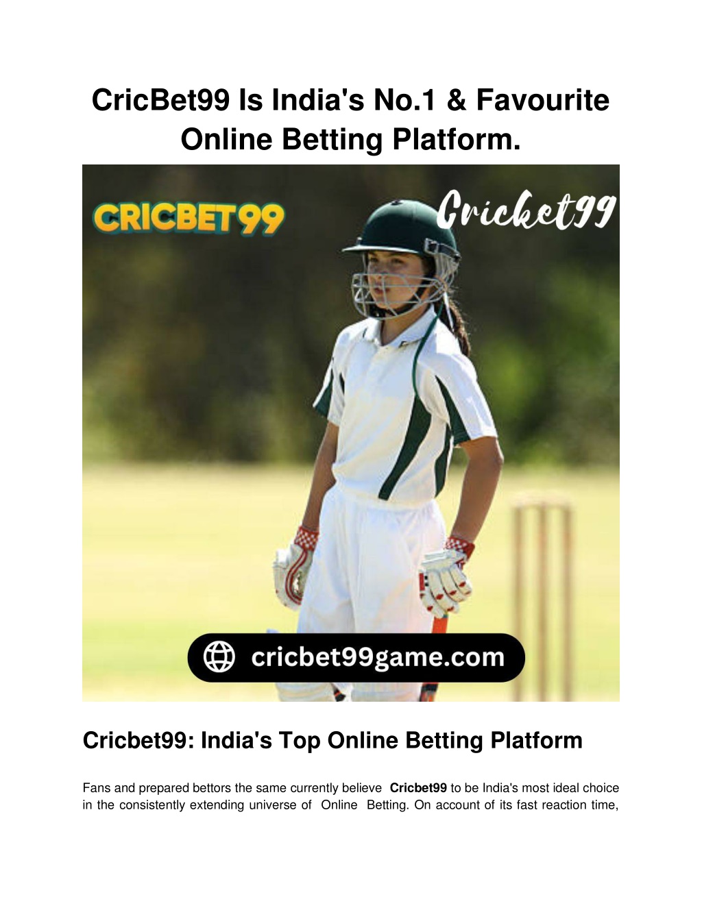 cricbet99 is india s no 1 favourite online l.w