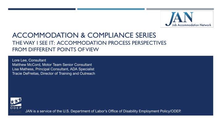 Perspectives on Accommodation Process in Disability Employment