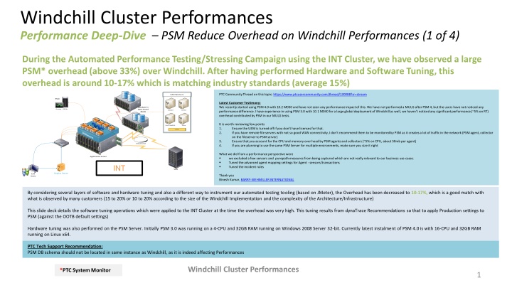 Windchill Cluster Performance Deep-Dive: PSM Overhead Reduction Strategies
