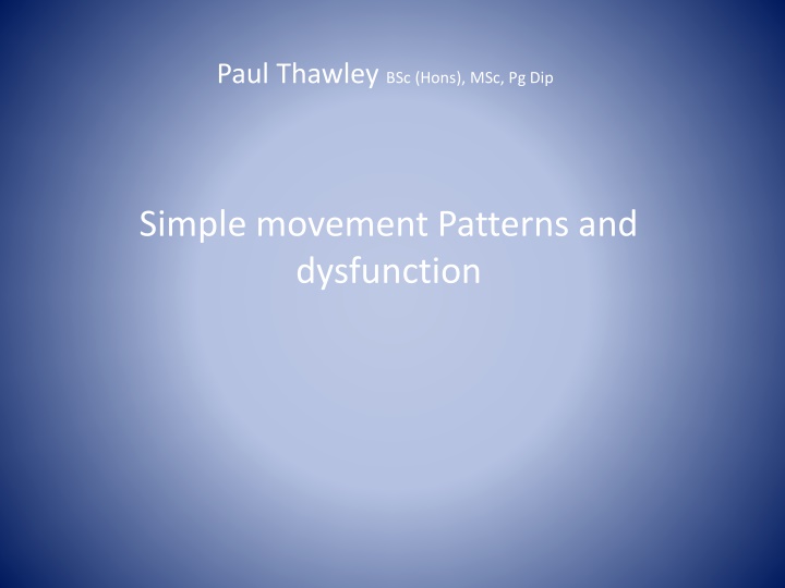 Movement Dysfunction in Sports Medicine
