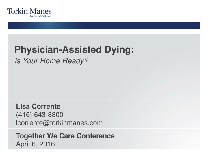 Physician-Assisted Dying Laws in Canada