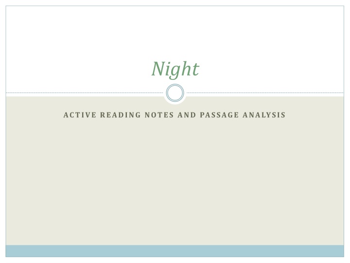 'Night': Family History, Moishe the Beadle, and German Power in Pages 3-12