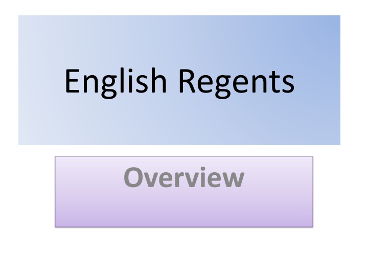 Comprehensive English Regents Exam Overview