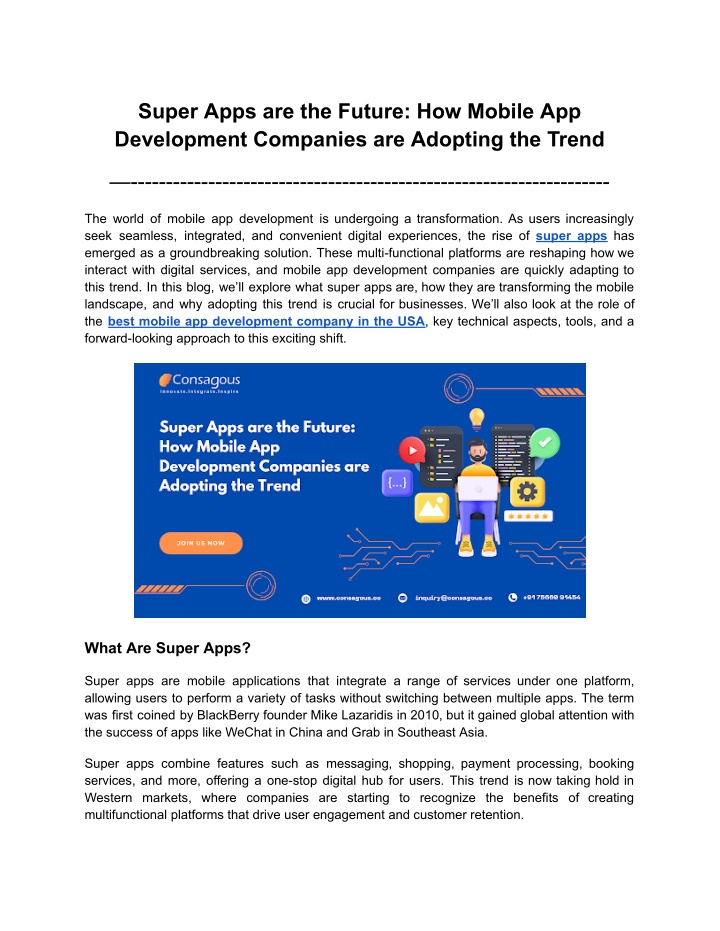 super apps are the future how mobile n.w