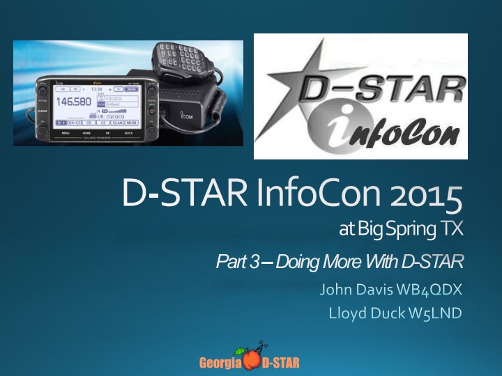 Advanced D-STAR Technologies at InfoCon 2015
