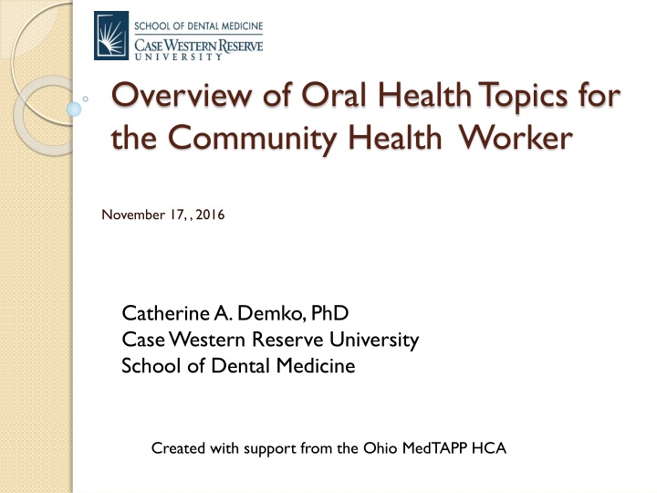 Importance of Oral Health for Community Health Workers