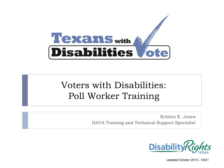 Voter Accessibility for People with Disabilities