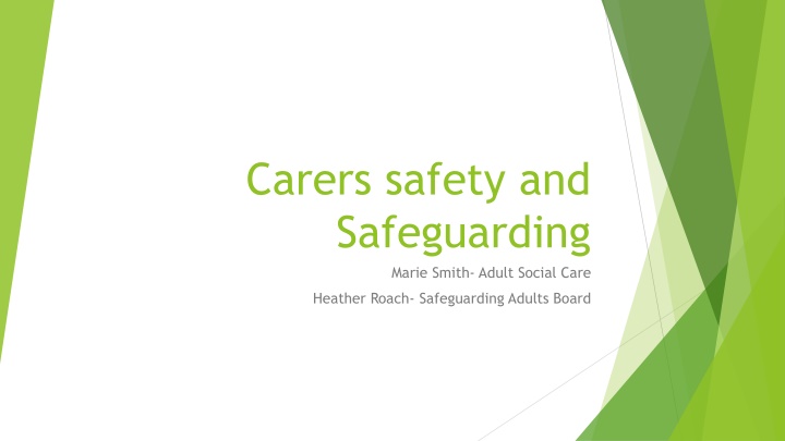 Caregiver Safety and Safeguarding in Adult Social Care