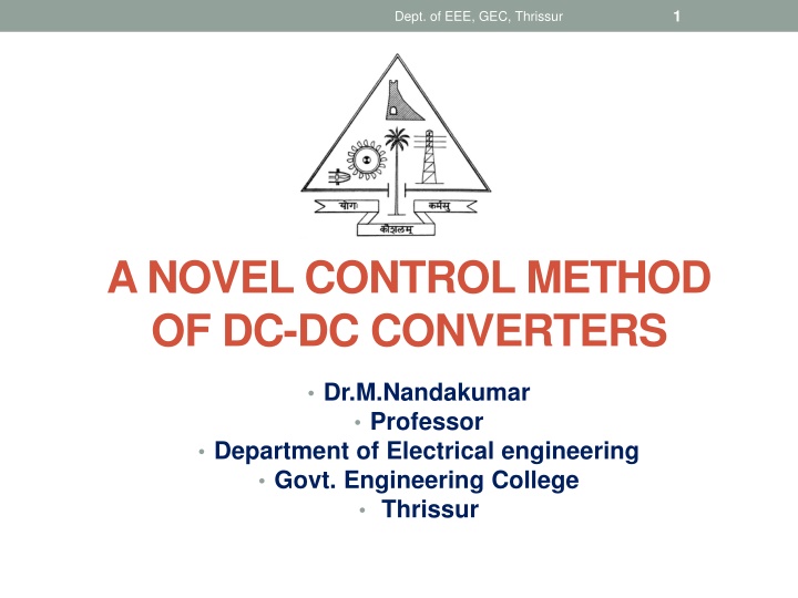 Novel Control Methods of DC-DC Converters in Electrical Engineering