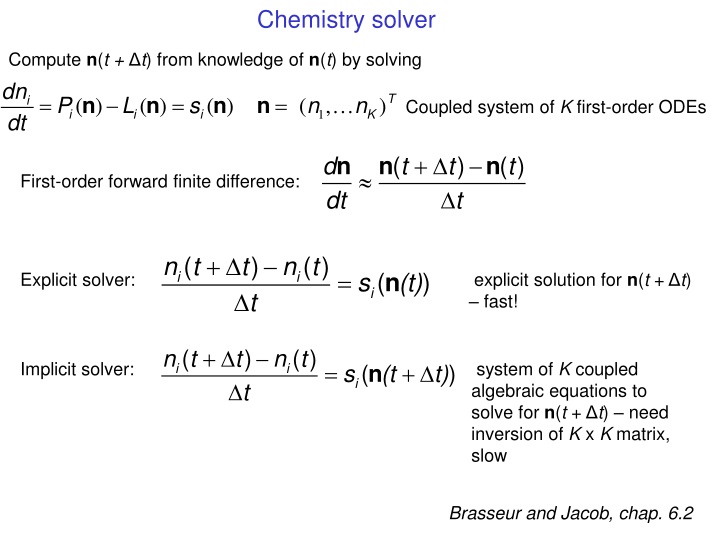Chemical Kinetics and Numerical Solvers in Chemistry