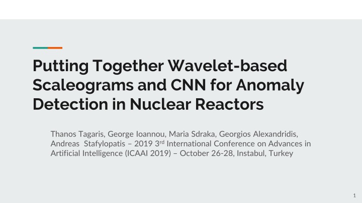Wavelet-based Scaleograms and CNN for Anomaly Detection in Nuclear Reactors