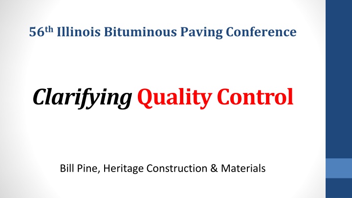 Quality Control in Manufacturing Operations
