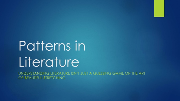 Unveiling Symbolism and Patterns in Literature