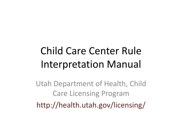 Guide to Child Care Center Standards and Best Practices