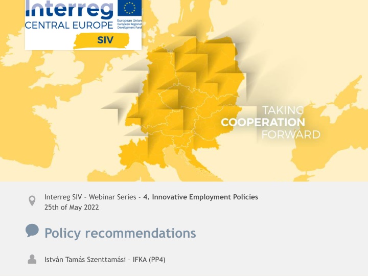 Innovative Employment Policies Webinar Series Recommendations