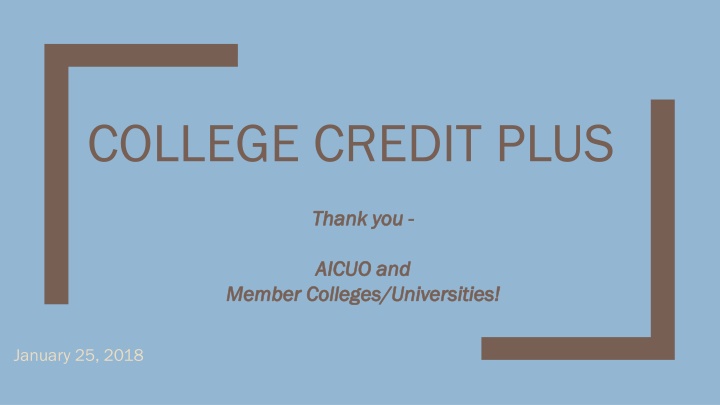 College Credit Plus: Student Eligibility Guidelines