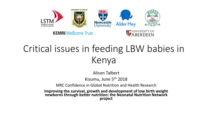 Challenges in Feeding Low Birth Weight Babies in Kenya