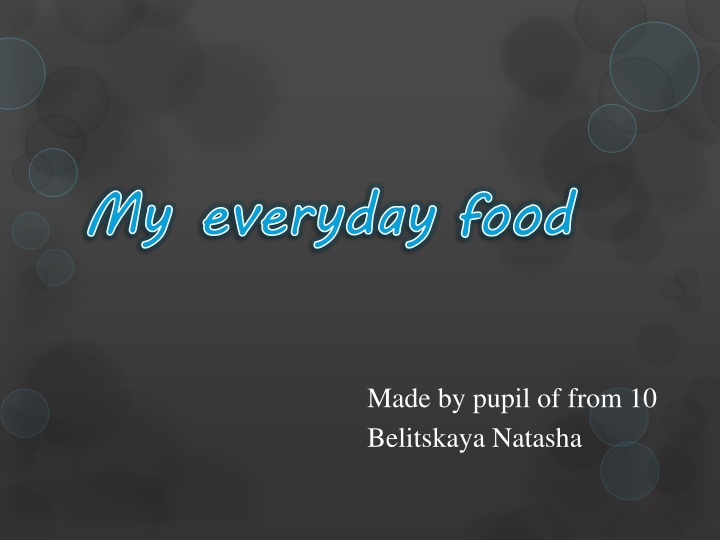 Natasha's Daily Food Routine