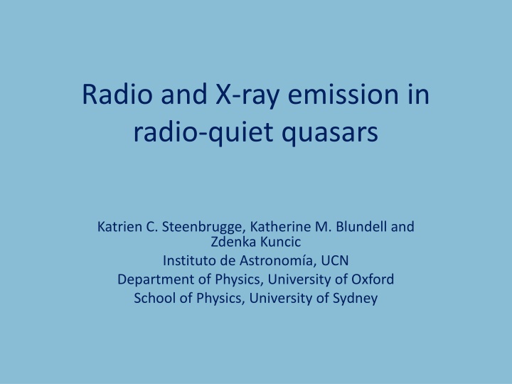 Insights into Radio and X-ray Emission in Radio-Quiet Quasars